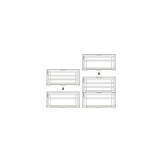 Keter Metallic Tool Carrier with Toolbox and Cabinet W56.2xD28.9xH26.2cm