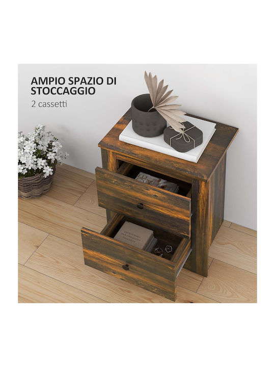 Wooden Brown Bedside Table 40x30x56cm