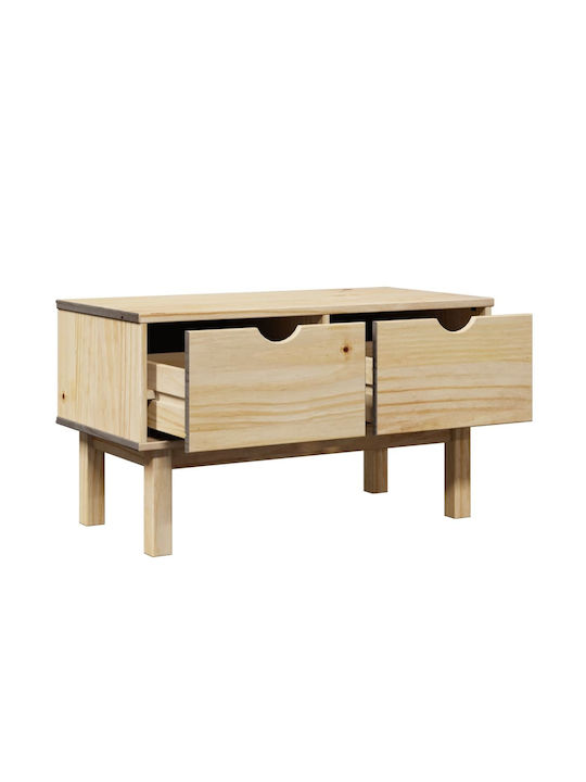 Entry Furniture with Shoe Rack & Bench Coffee 80x40x45cm
