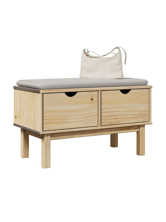 Entry Furniture with Shoe Rack & Bench Coffee 80x40x45cm