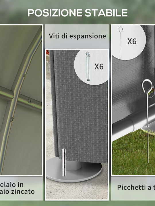 Outsunny Terrace Tent Grey 1.2x1.79m