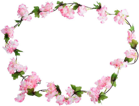 Globostar 78100 Artificial Hanging Plant Decorative Flower Garland 18 Pink White Cherry Blossoms & Green Foliage M20 X H220 X W20cm Globostar 78100 Artificial Hanging Plant Decorative Flower Garland 18 Pink White Cherry Blossoms & Green Foliage M20 X H220 X W20cm