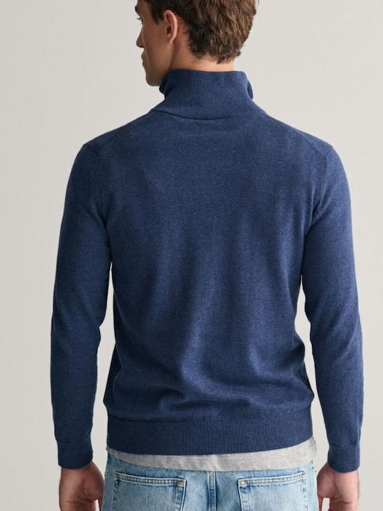 Gant Herren Pullover Ausschnitt mit Reißverschluss BLUE