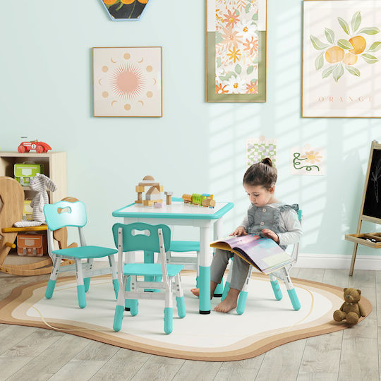 Kinder Tischset mit Stühlen Grün Aiyaplay