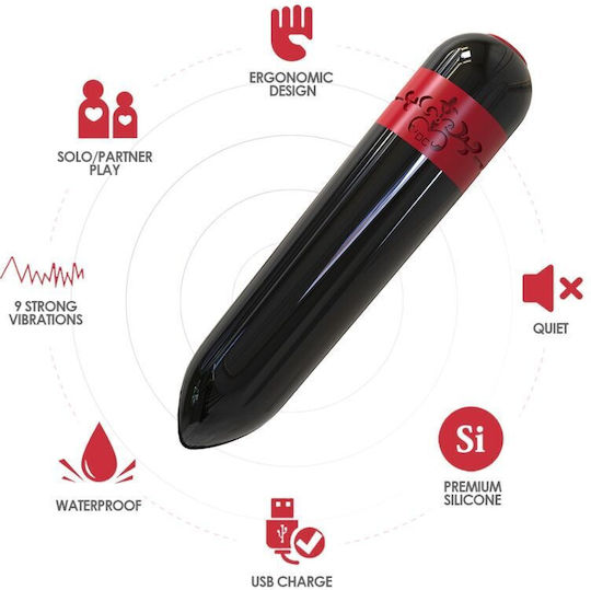 Armony Вибратор Bullet с Дистанционно Управление 7.3см Черен