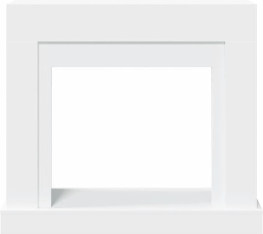 vidaXL Metallic Fireplace Screen with Panels 100x30x87.5cm White