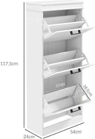 Ξύλινη Παπουτσοθήκη 54x24x117.5cm