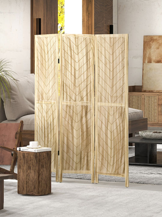 HomCom Διακοσμητικό Παραβάν Ξύλινο 120x170cm