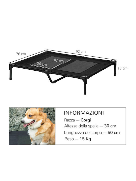 Pawhut Sofa Dog Bed Black 92x76cm