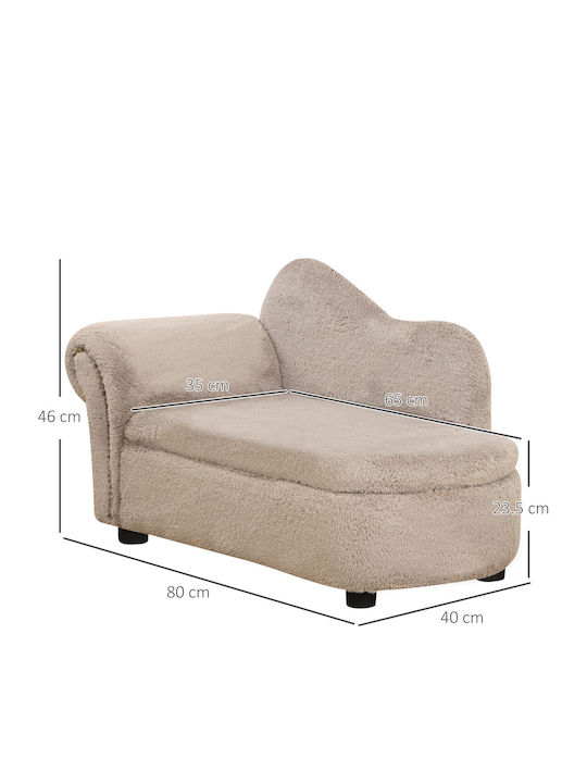 Pawhut Sofa Dog Bed Beige 80x46cm