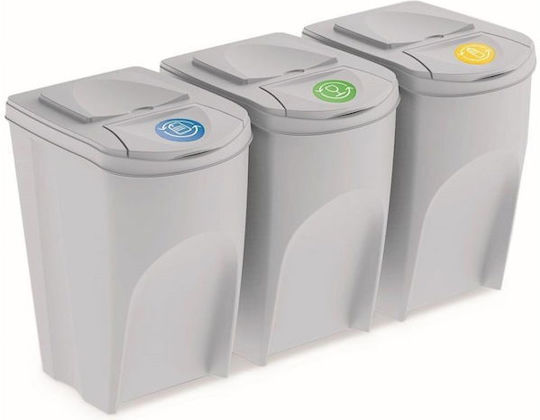 Prosperplast Sortibox 3 × 35 L Ash