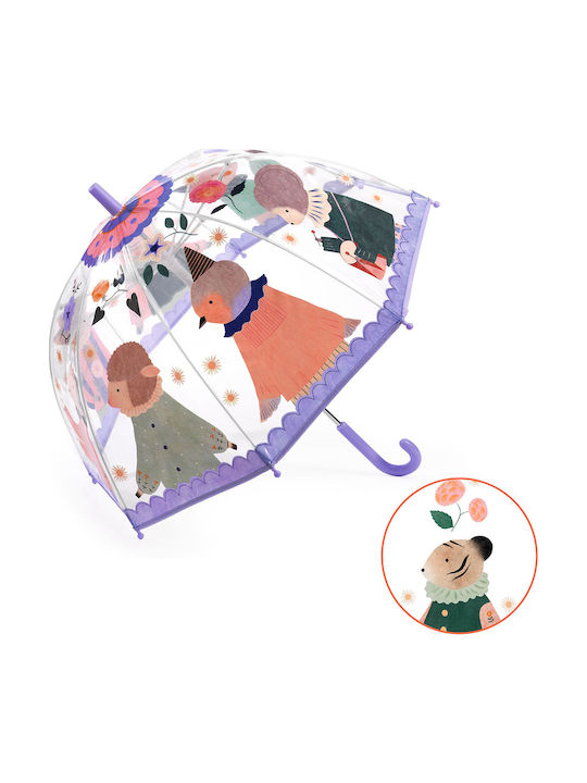 Djeco Kids Umbrella Curved Handle Transparent 70cm Djeco Kids Umbrella Curved Handle Transparent 70cm