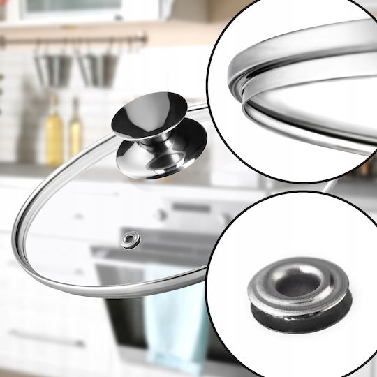 Kadax Καπάκι για Τηγάνι και Κατσαρόλα Γυάλινο 20cm 30764
