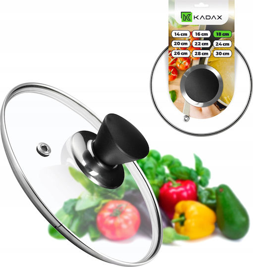 Kadax Glass Lid for Pan and Pot 18cm