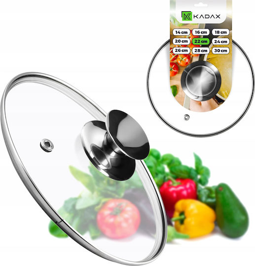 Kadax Καπάκι για Τηγάνι και Κατσαρόλα Γυάλινο 22cm 30765