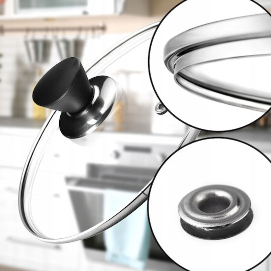 Kadax Καπάκι για Τηγάνι και Κατσαρόλα Γυάλινο 22cm 30774