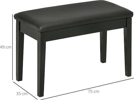 HomCom Σκαμπό Πιάνου Μ35xΠ75xΥ49-49cm