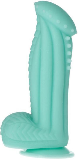 Toyz4lovers Dildo με Όρχεις και Βεντούζα Τιρκουάζ 30cm