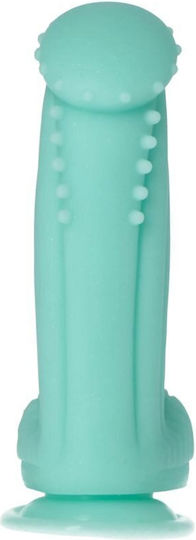 Toyz4lovers Dildo με Όρχεις και Βεντούζα Τιρκουάζ 30cm