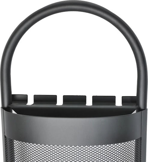 Zola Fireplace Accessories Set 4 Pieces Metal Stand Black 30x40x73 Cm