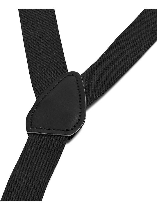 Zola Bretele Înguste Unisex M-XL Negre Stilate cu 3 Catarame Y