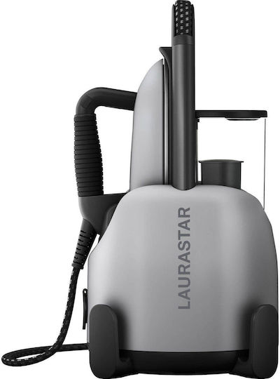 LauraStar Lift Xtra Aluminium Aparat de călcat cu abur pentru haine pardoseală 2200W cu rezervor 1.1lt Negru