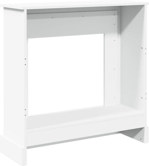 vidaXL Metallic Fireplace Screen with Panels 90x30x90cm White