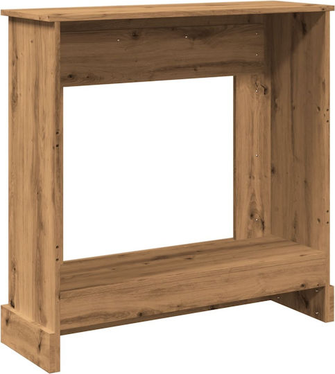 vidaXL Metallic Fireplace Screen with Panels 90x30x90cm