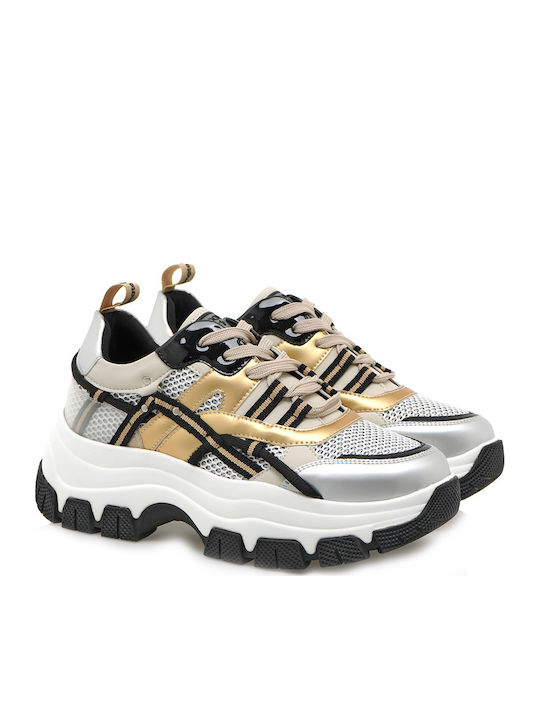 Chunky Sneakers White - Silver