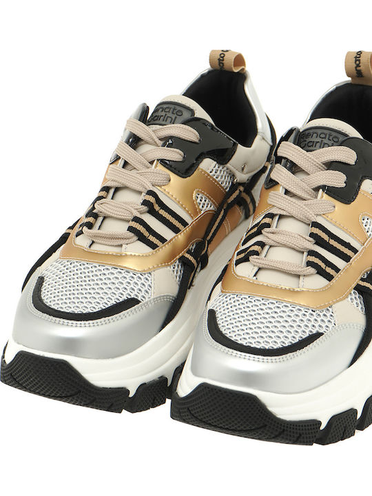 Chunky Sneakers White - Silver
