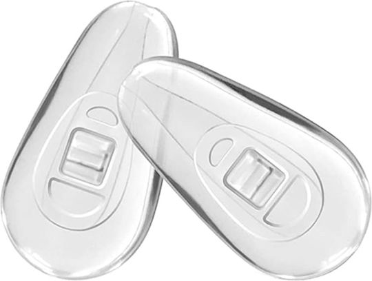 Techsuit Packung mit 2 Paar Silikon-Nasenpads Npt1 Silikon 14 x 7,5mm Transparent