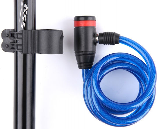 Fahrrad-Diebstahlsicherung Zola Edelstahl Silikonbeschichtet 2 Schlüssel 100 cm Blau