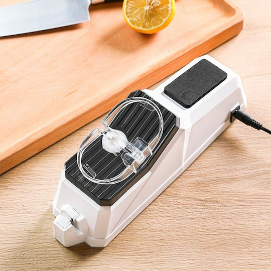 Ascuțitor electric pentru cuțite Zola 3 sloturi diferite Plastic + Metal Încărcare USB 23.5 X 9 X 6.5 cm