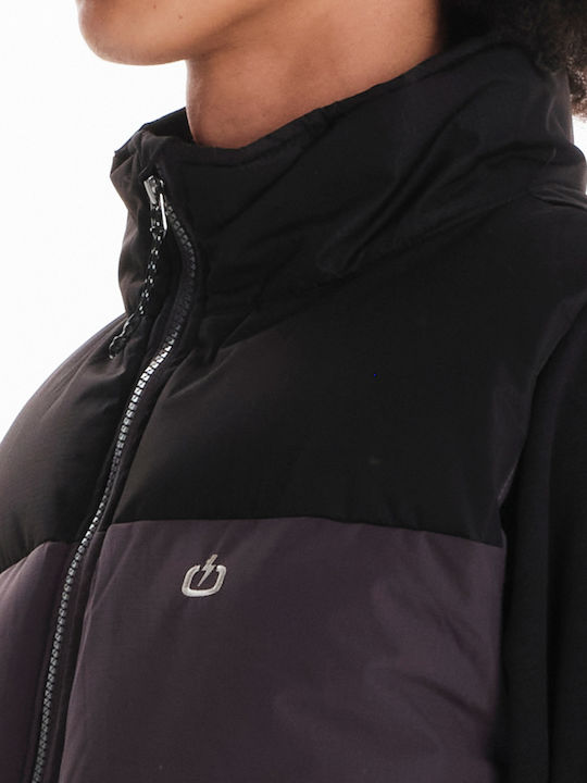 Sleeveless 3 in 1 Winter Jacket Puffer Waterproof Black