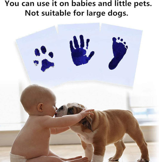 Foot Hand Print Kit Ink Zola Blue Ink Print Size 9x5.5 Cm