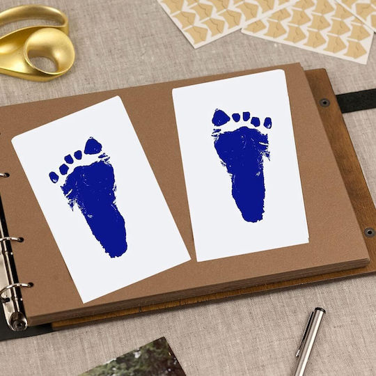 Foot Hand Print Kit Ink Zola Blue Ink Print Size 9x5.5 Cm