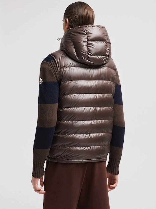 Moncler Αμάνικο Ανδρικό Μπουφάν Καφέ