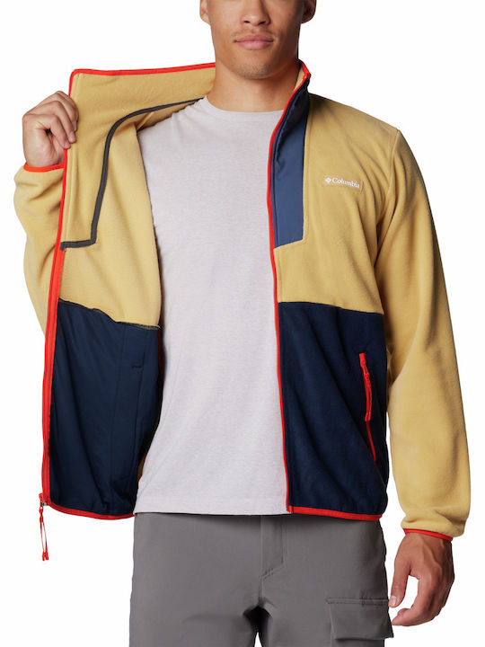 Men's Fleece Cardigan Yellow