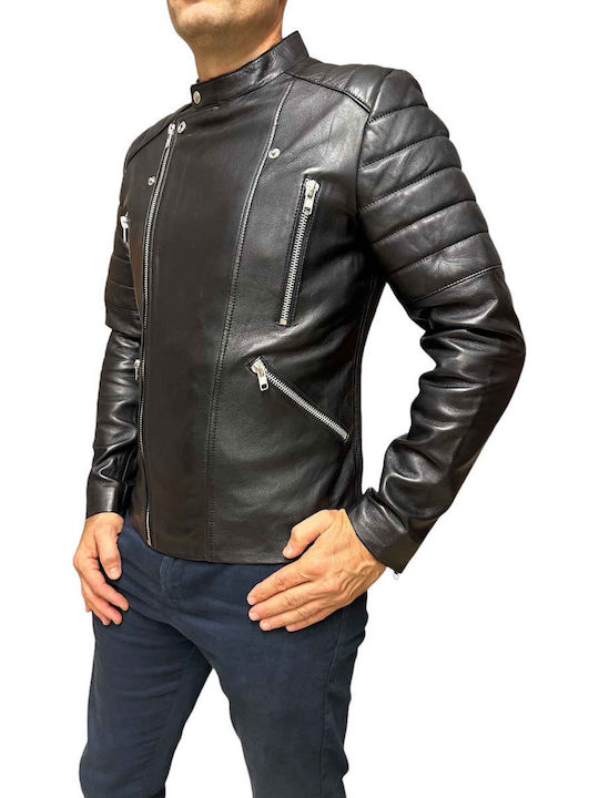Lederjacke Jacke Biker Schwarz