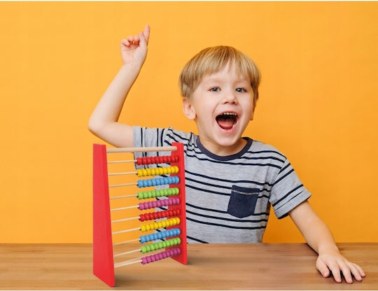 Zola Wooden 10-row Multicoloured Wooden Counting Machine Support Foot
