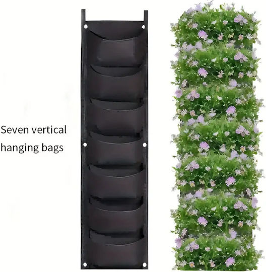 Vertical Textile Flower Holder Zola 7 Pockets Perfect Herbs Succulents Total Length 10