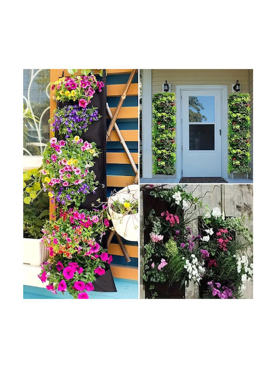 Suport Vertical pentru Flori din Textil Zola cu 7 Buzunare Perfect pentru Plante Aromatice și Suculente Lungime Totală 10