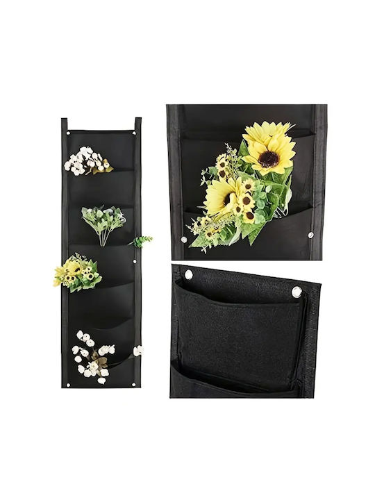 Suport Vertical pentru Flori din Textil Zola cu 7 Buzunare Perfect pentru Plante Aromatice și Suculente Lungime Totală 10