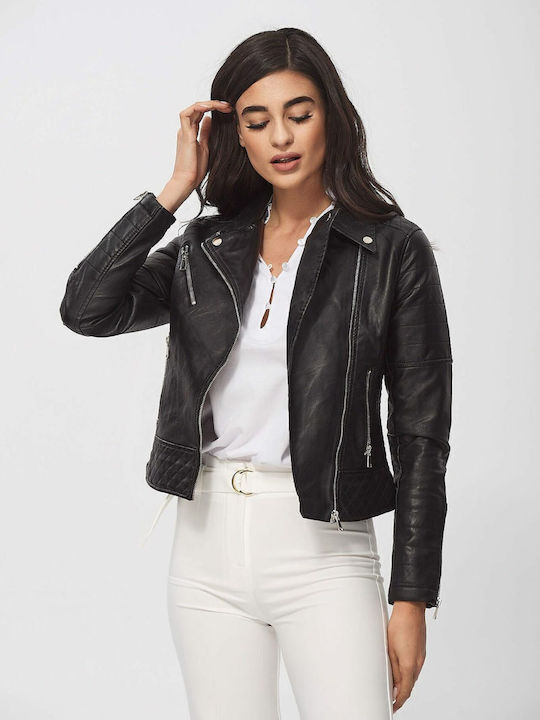 Γυναικείο Biker Jacket Μαύρο