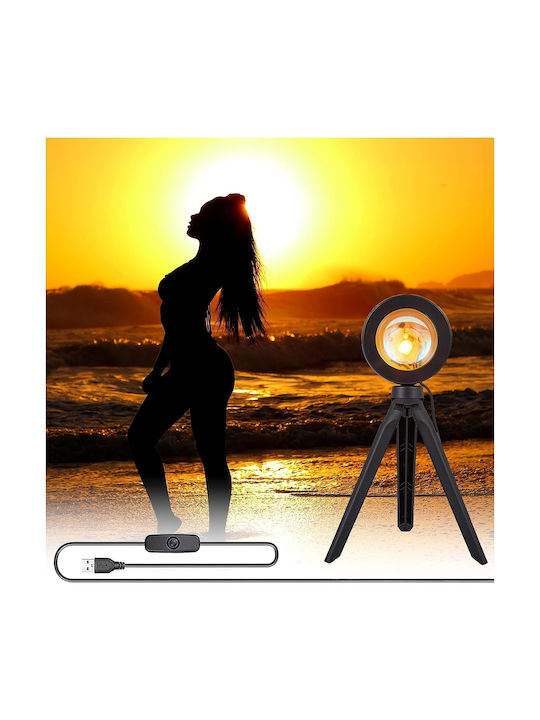 Lampa Proiector Led Zola Apus Telecomandă Ir Cap Reglabil Trepied Aluminiu + Plastic Pp