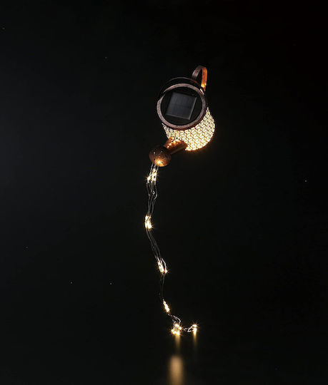 Lampă decorativă solară Ubx Stropitoare de apă Lumină curgătoare 60 LED-uri Lumină alb cald
