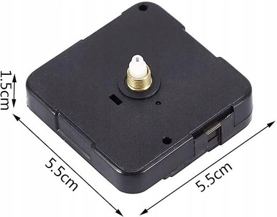 Wall Clock Mechanism Zola Silent Plastic 5.5x5.5x1.5 Cm Black