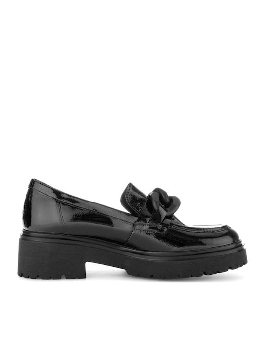 Δερμάτινα Γυναικεία Loafers σε Μαύρο Χρώμα