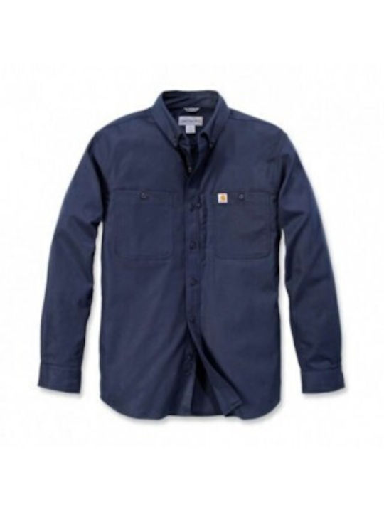 Carhartt Rugged Professional Men's Shirt Blue Navy