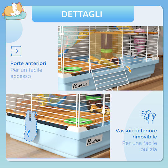Pawhut Rodent Cage 46x30x58cm
